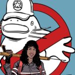 En la foto, un dibujo de una ciberclaria