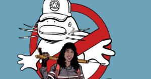 En la foto, un dibujo de una ciberclaria