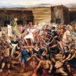 En la foto, la pintura "La Captura de Atahualpa" del pintor peruano Juan Lepiani