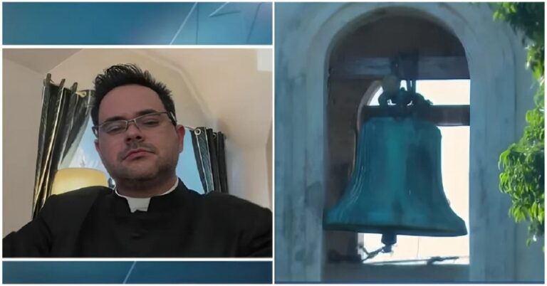 En la foto, el padre Ramírez