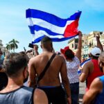 En la foto, imágenes del 11J en Cuba