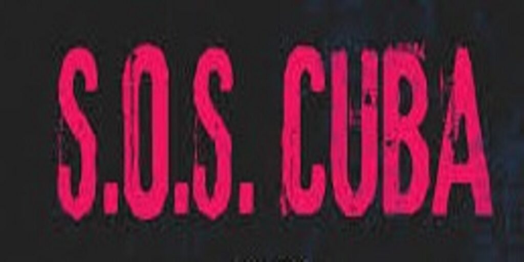 En la foto, un pedido de auxilio para Cuba