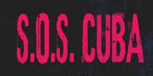En la foto, un pedido de auxilio para Cuba