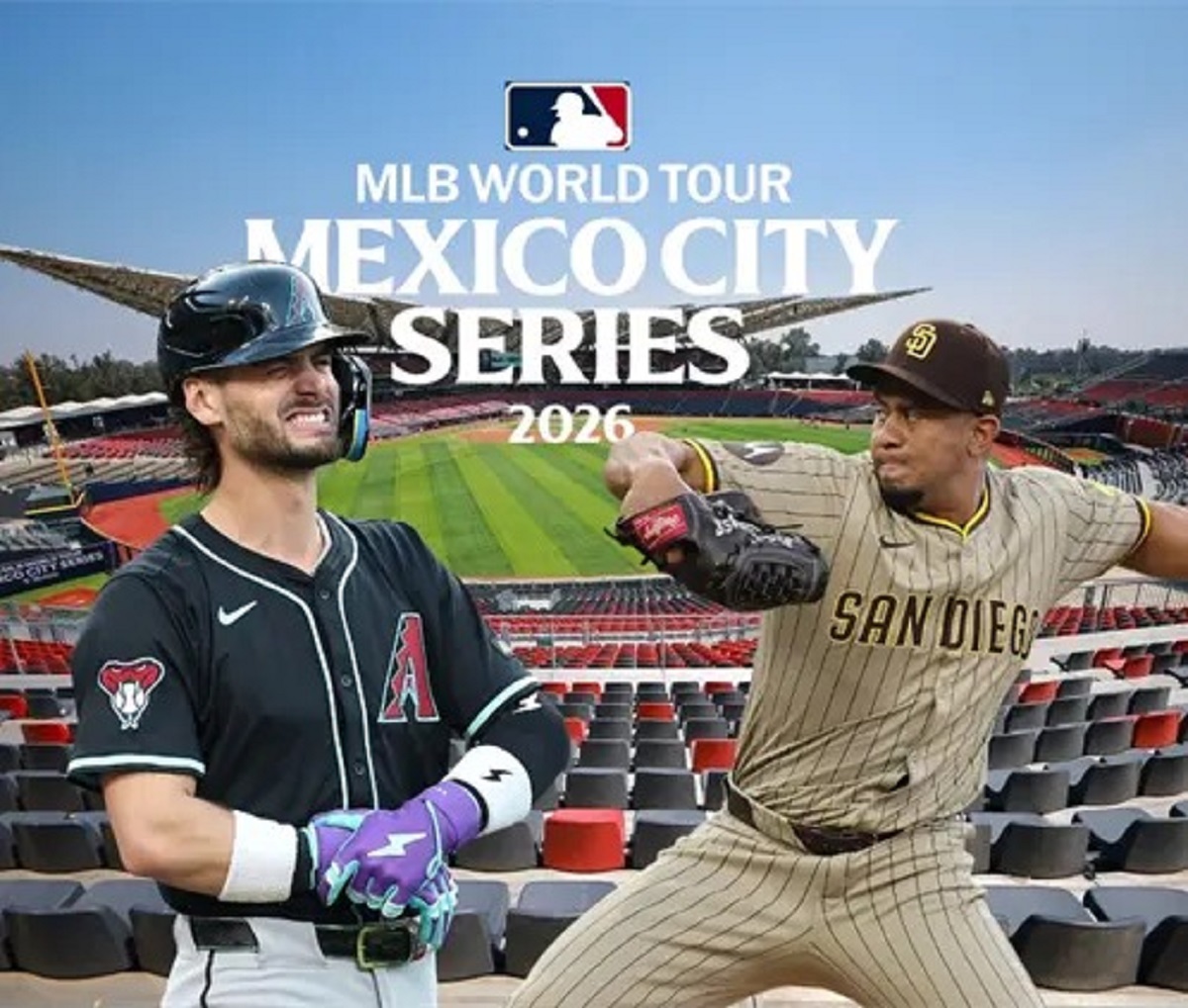 En la foto, cartel que anuncia la serie en México