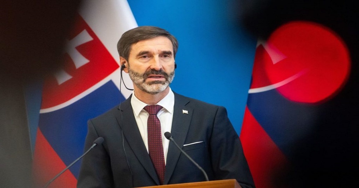 En la foto, ministro de Asuntos Exteriores de Eslovaquia, Juraj Blanár
