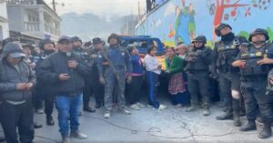 En la foto, escena del conflicto en Guatemaña
