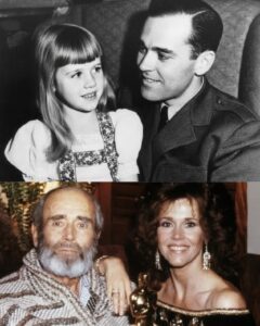 En la foto, un collage de Jane Fonda y su padre