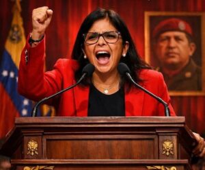 En la foto, de AI, Delcy Rodríguez