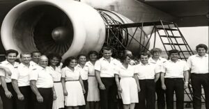 En la foto, protagonistas del referido vuelo