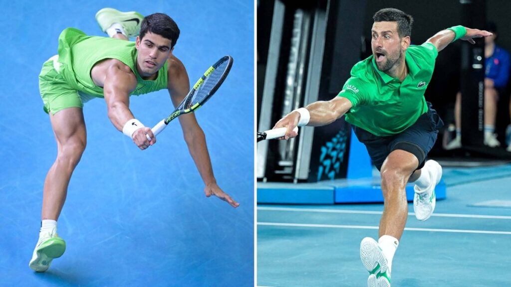El testigo y el trono: Alcaraz busca el Gran Slam en la cueva de Djokovic 7 En la foto, Alcaraz y Djokovic