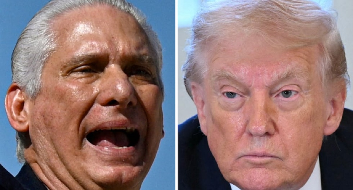 En la foto, Díaz-Canel y Trump