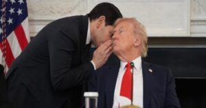 En la foto, Marco Rubio y Donald Trump