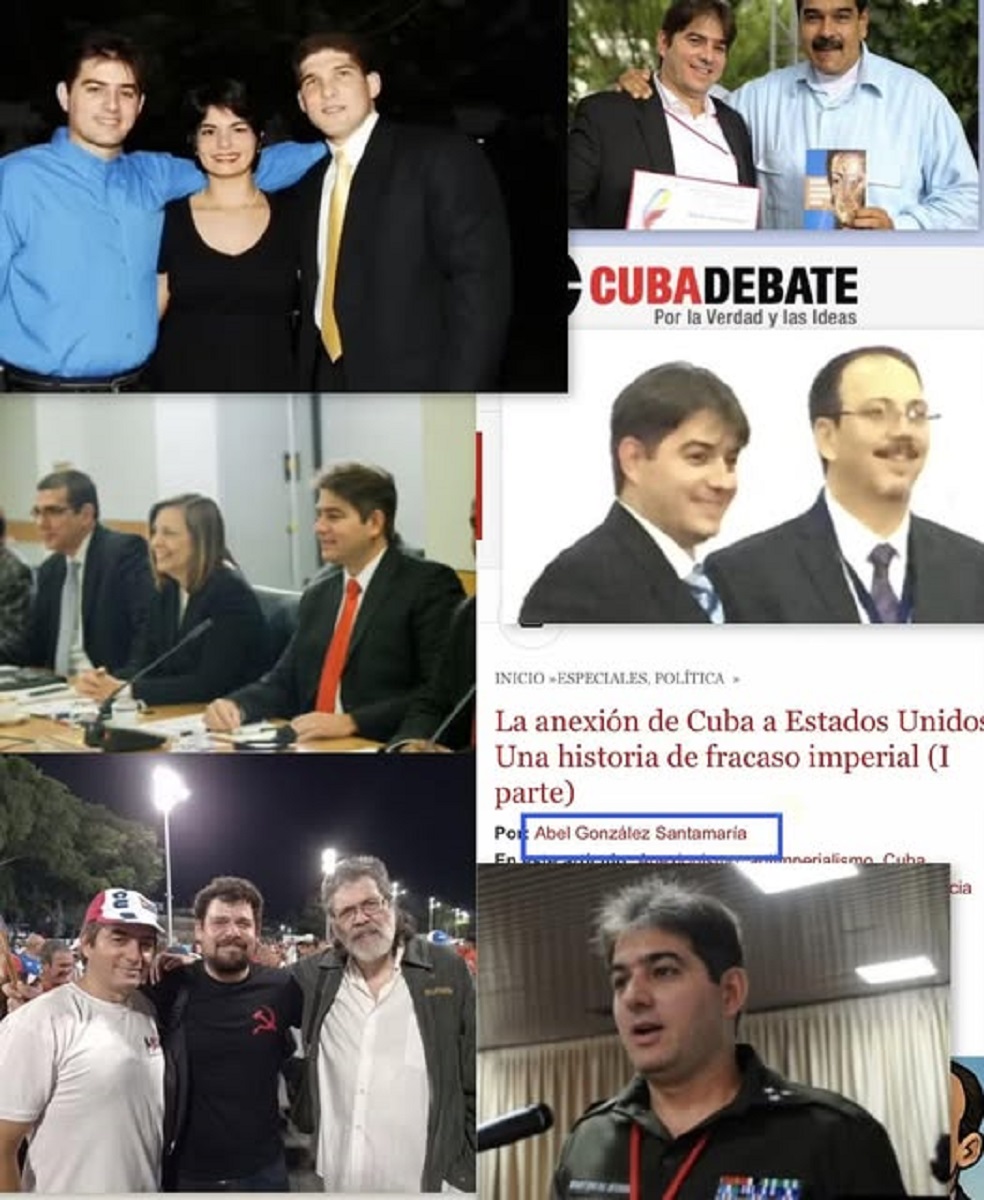 En la foto, collage de momento de Abel González Santamaría