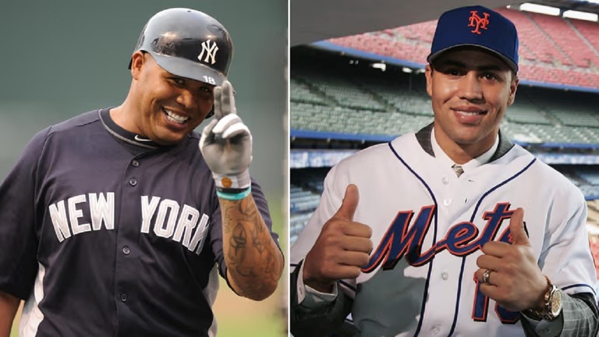 En la foto, Andruw Jones y Carlos Beltrán