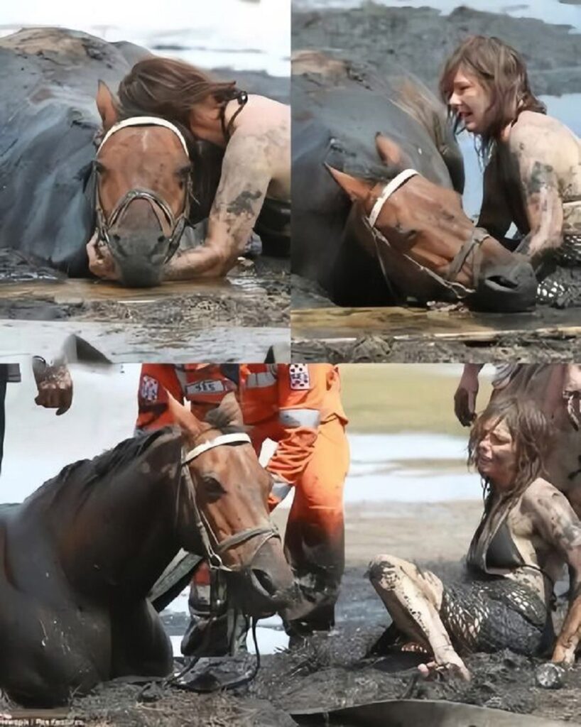 La inmersión de una mujer y la salvación de un caballo 5 En la foto, Astro y Nicole Graham