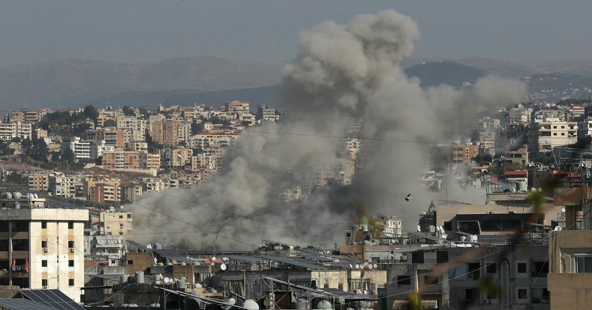 En la foto, momento de los ataques israelíes a Sidón