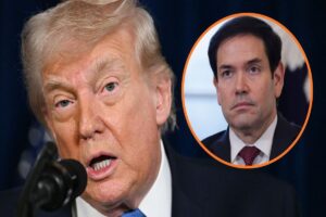 En la foto, Trump y Marco Rubio