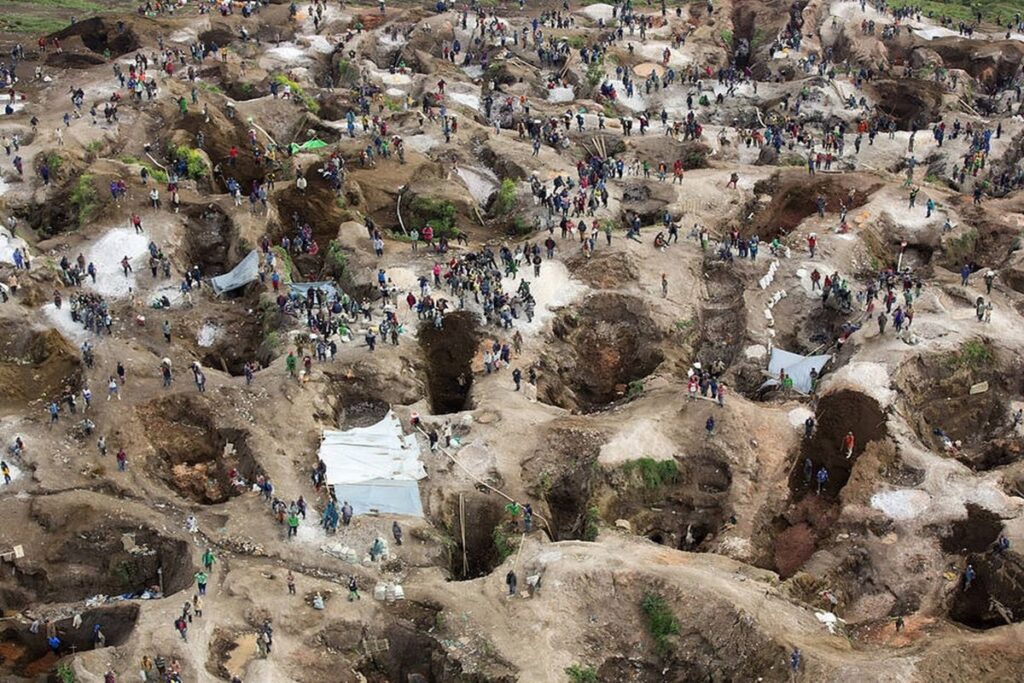 En la foto, Mina de Coltán de Masisi, donde ocurrió la avalancha