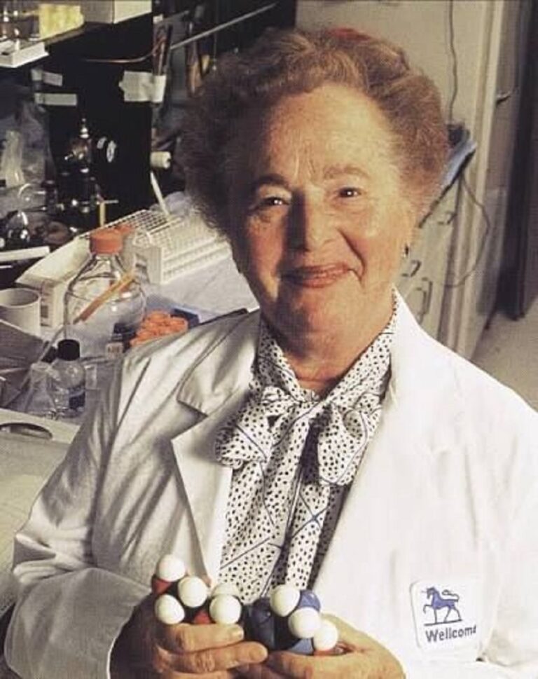 En la foto, Gertrude Elion