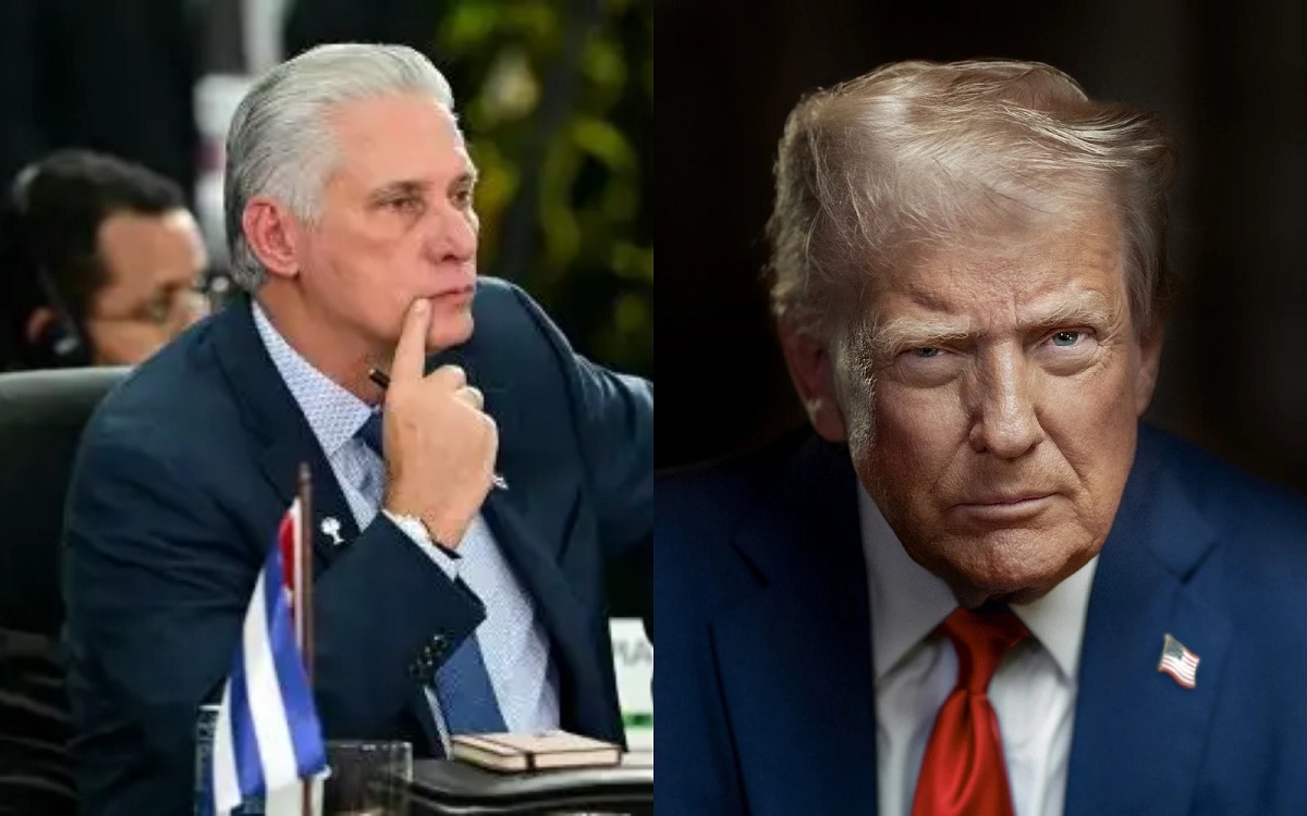 En la foto, Díaz-Canel y Trump