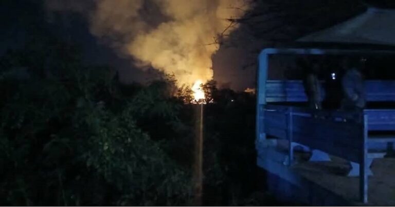 En la imagen, una foto del lugar del incendio