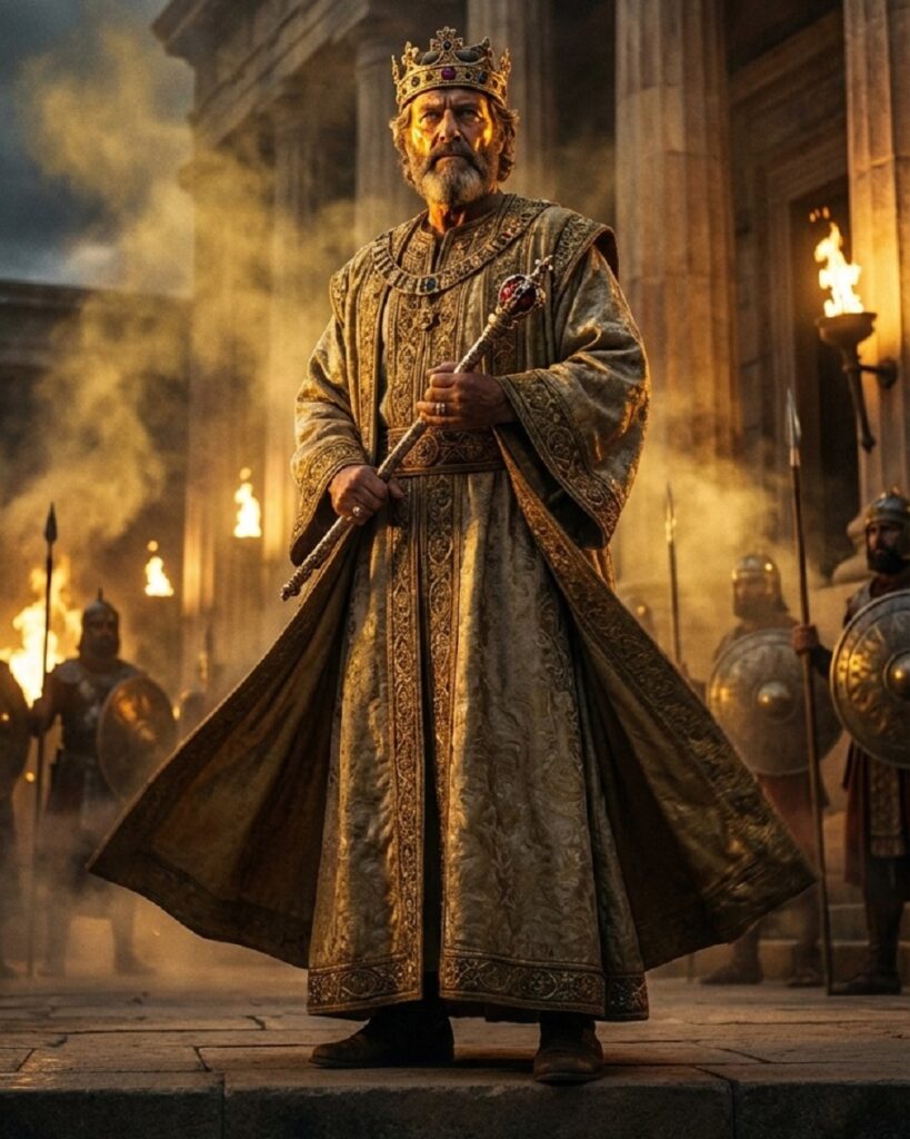 En la foto, el rey Salomón