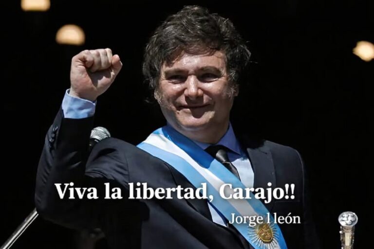 En la foto, Javier Milei