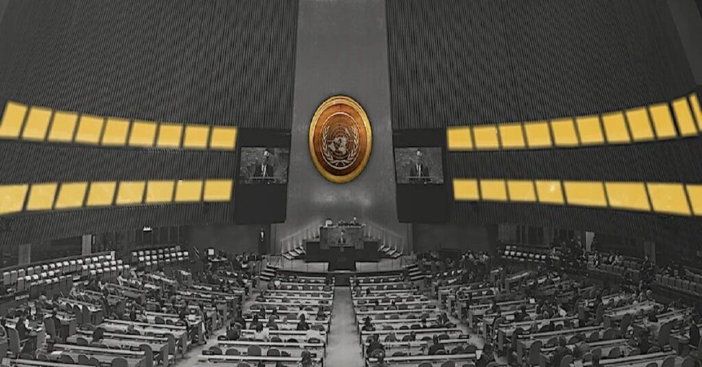 En la foto, el plenario de la Asamblea General de la ONU