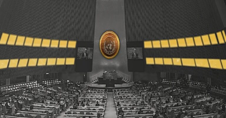 En la foto, el plenario de la Asamblea General de la ONU