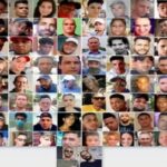 En la foto, imágenes de los presos políticos cubanos