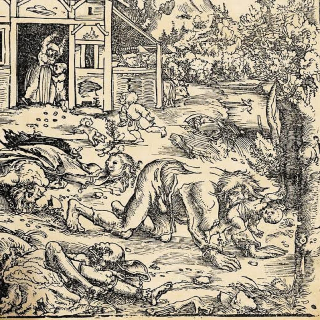 En la foto, un grabado de la época