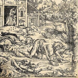 En la foto, un grabado de la época