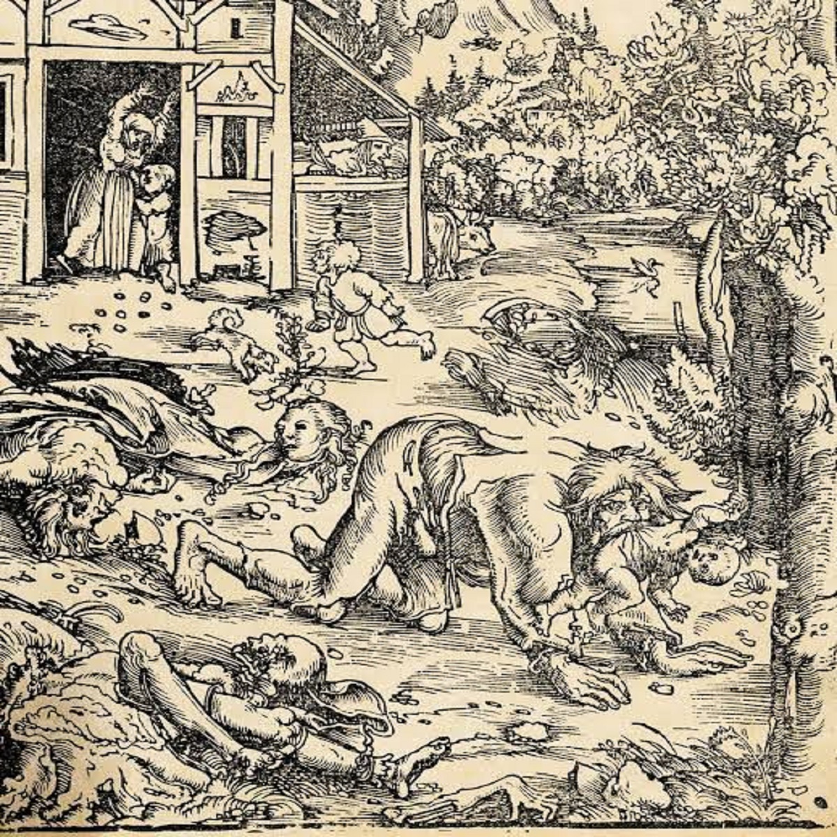 En la foto, un grabado de la época