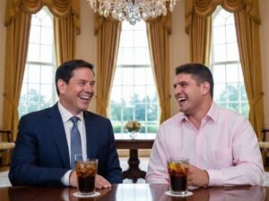 En la foto, una imagen de Ai de El Cangrejo y Marco Rubio