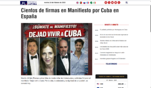 En la foto, un ejemplo de este martes de lo que publica Prensa Latina