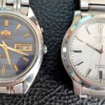 En la foto, dos relojes con horarios diferentes