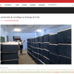 En la foto, la nota del periódico Sierra Maestra sobre los sarcófagos