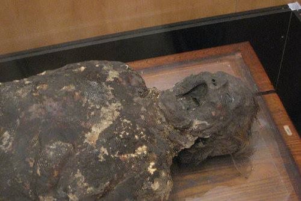 En la foto, la Dama del Jabón