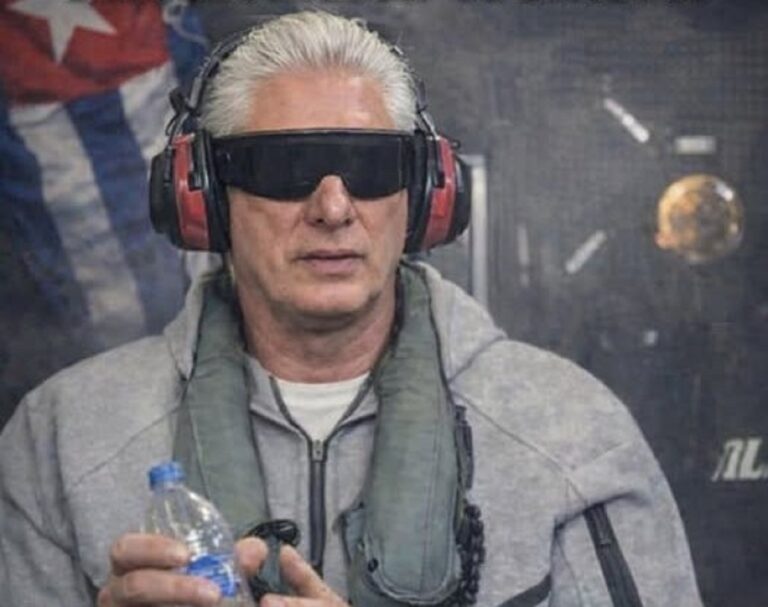 En la foto, una imagen de AI de Díaz-Canel, imitando lo que le pasó a Maduro