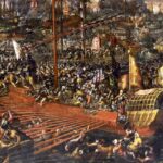 En la foto, la chusma en acción durante una batalla de la Armada Invencible