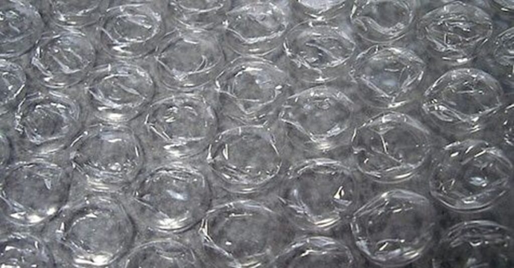 En la foto, plástico de Burbujas