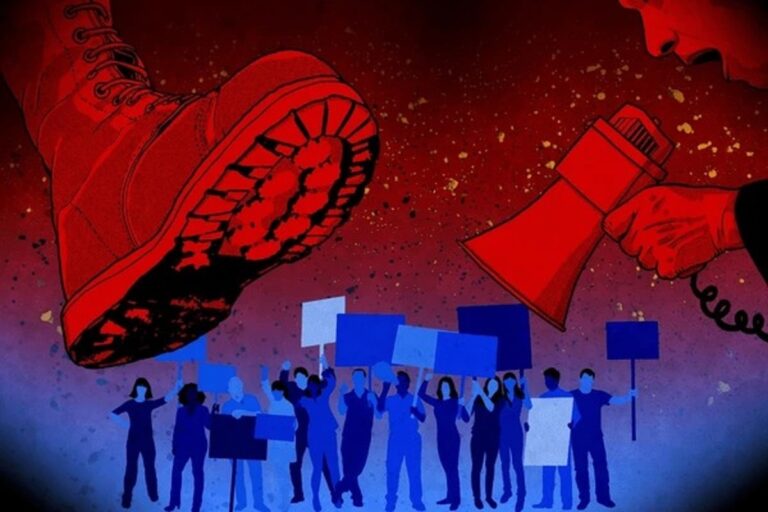 En la foto, una imagen relativa a las dictaduras