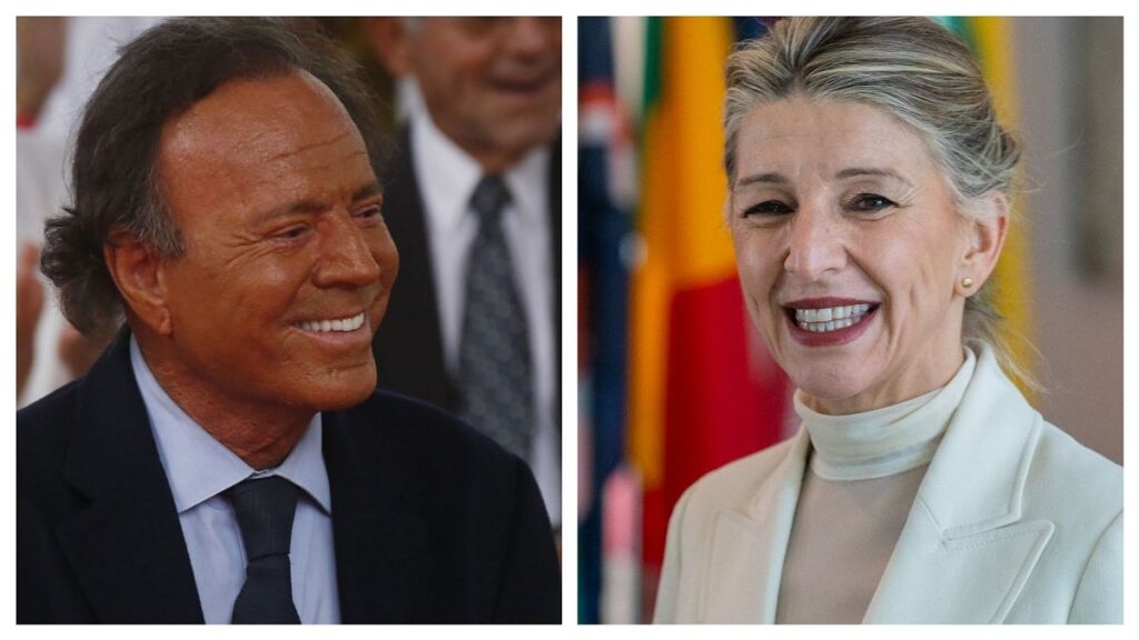 En la foto, Julio Iglesias y Yolanda Díaz