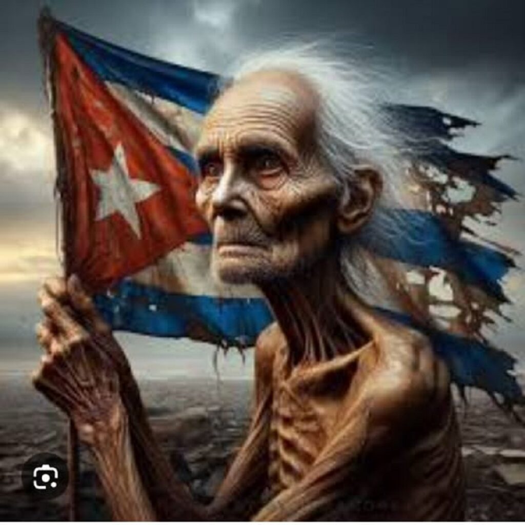 Claudicar ante la historia: el verdadero desafío del gobierno cubano 3 En la foto, una imagend e AI que representa lo que vive Cuba en este momento