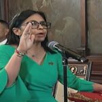 En la foto, Delcy Rodríguez en la Asamblea Nacional