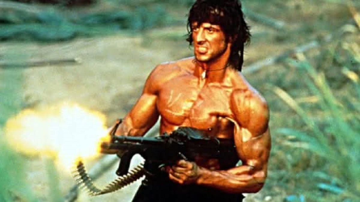 En la foto, un fotograma de la película Rambo