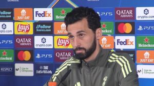 En al foto, Alvaro Arbeloa en la rueda de prensa previa al Real Madrid - Benfica