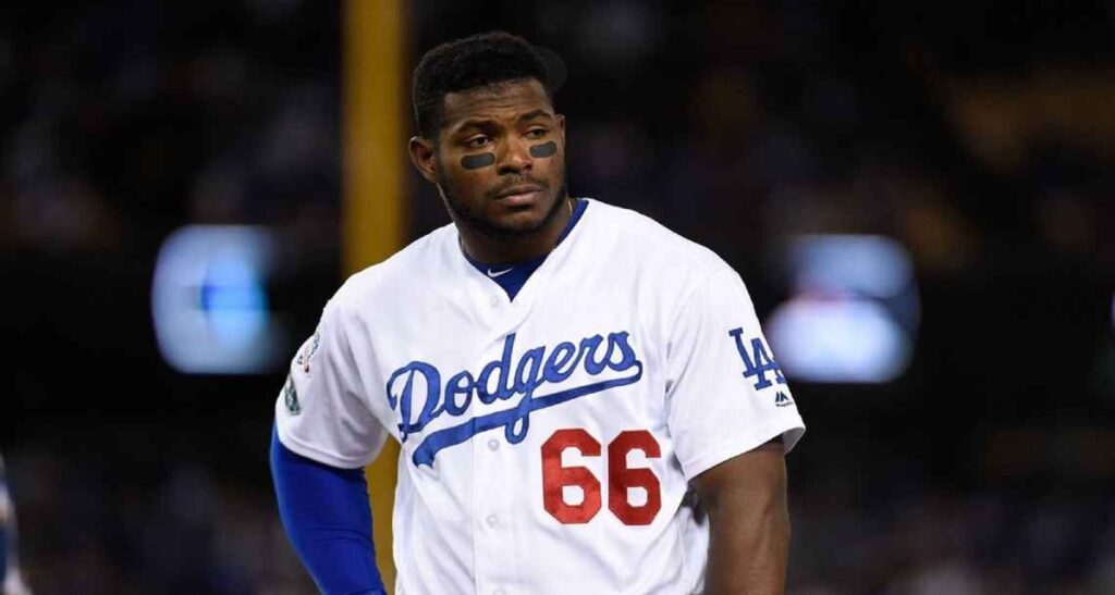 En la foto, Yasiel Puig