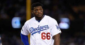 En la foto, Yasiel Puig