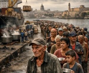 En la foto, una image de AI de la Cuba actual